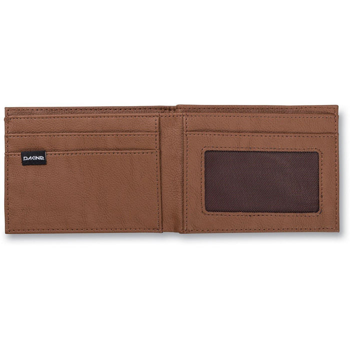 Dakine Men's Riggs Faux Leather Bi-fold Wallet Brown New