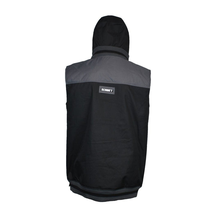 Technine Removable Hood Quilted Snowboard Vest, Men's Small, Black New