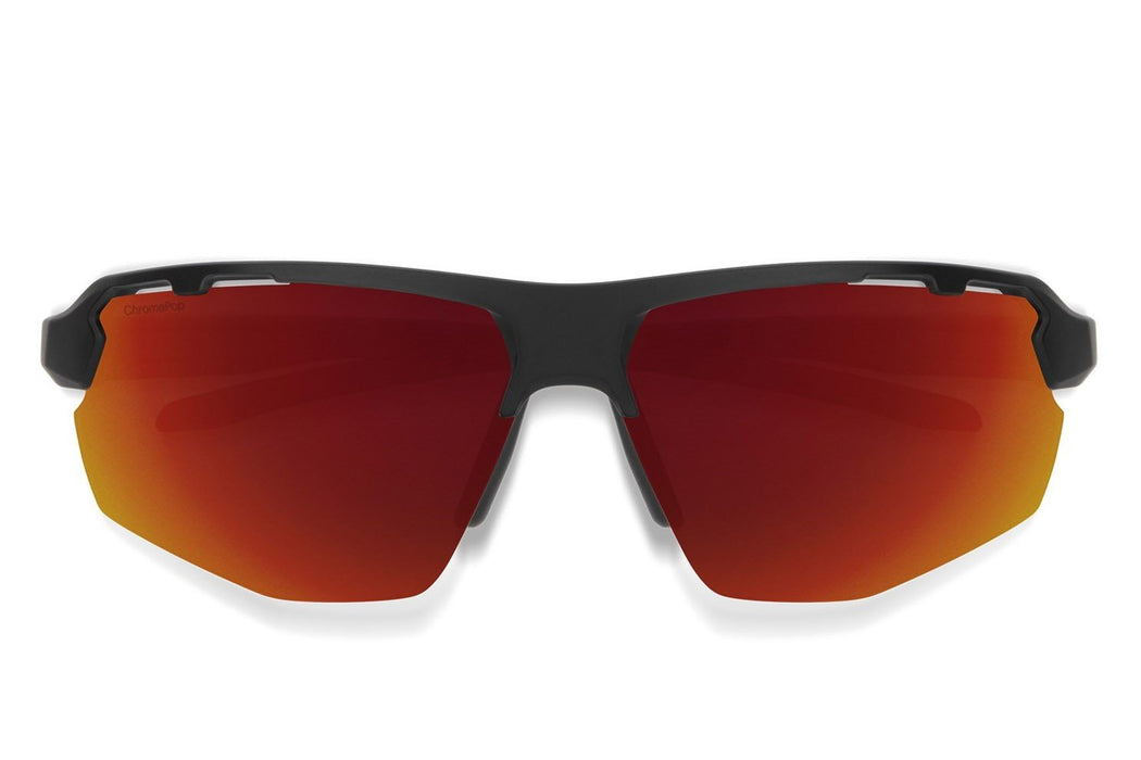 Smith Resolve Sunglasses Matte Black Frame, ChromaPop Red Mirror Lens +Bonus New