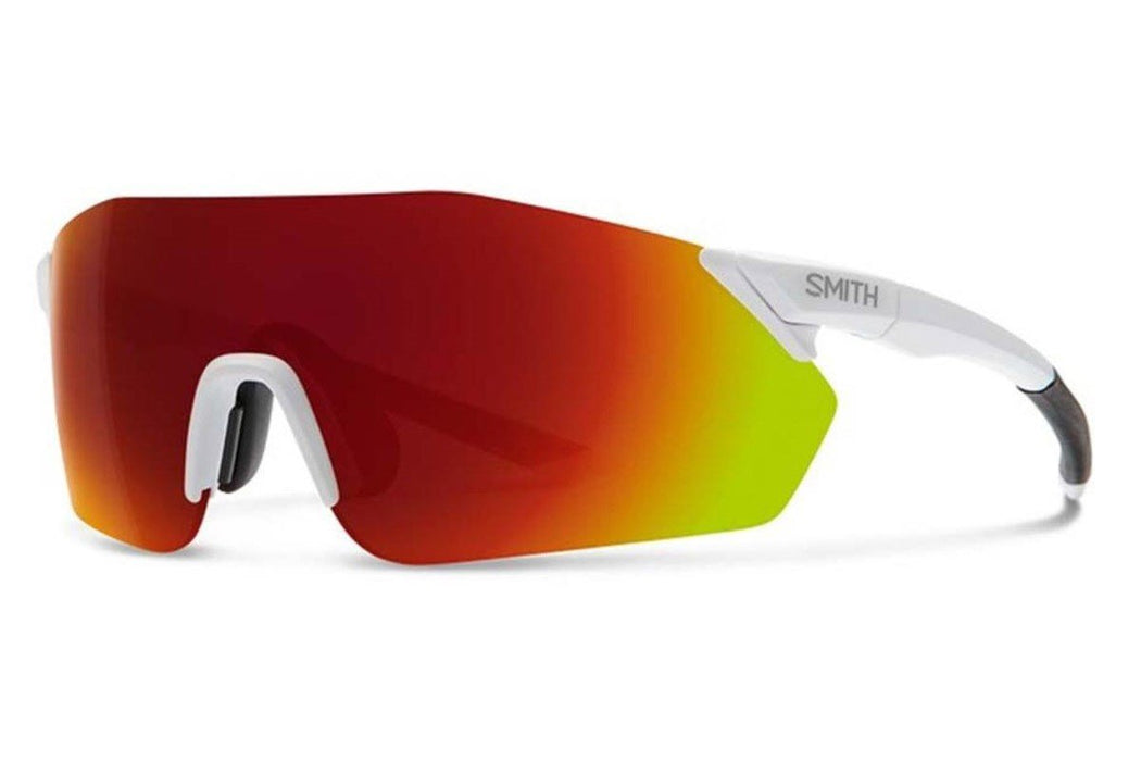 Smith Reverb Sunglasses Matte White Frame, ChromaPop Red Mirror Lens New