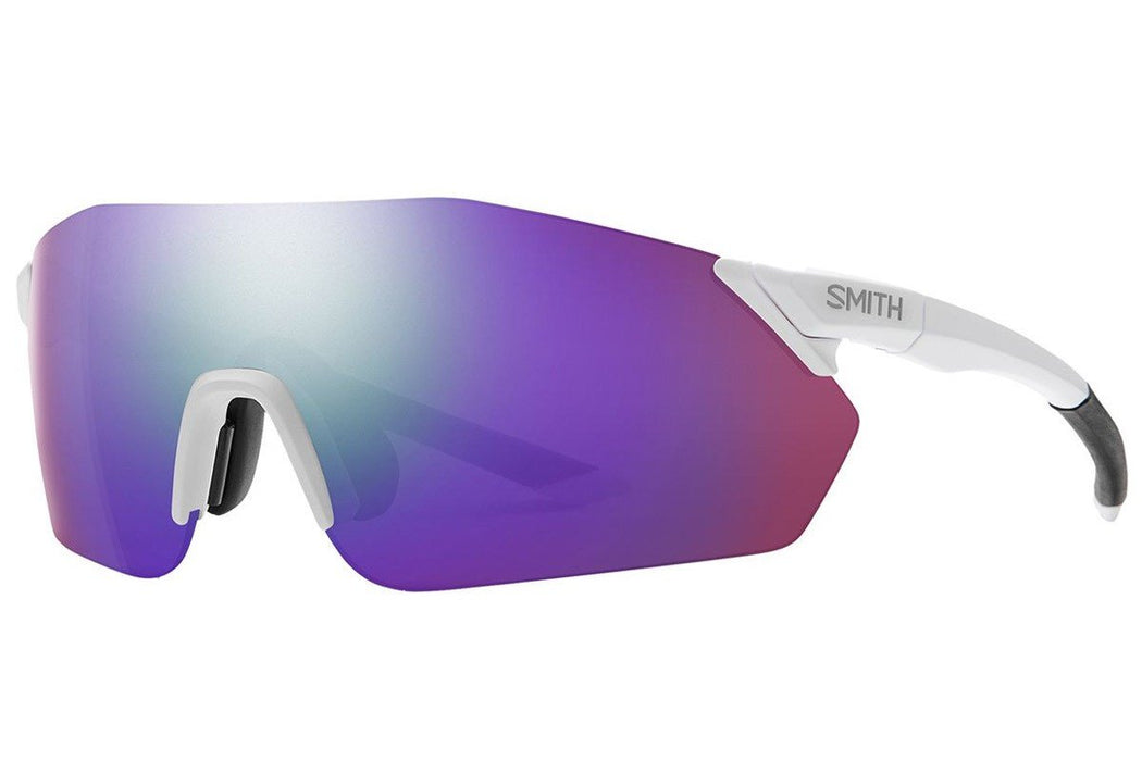 Smith Reverb Sunglasses Matte White Frame, ChromaPop Violet Mirror Lens New