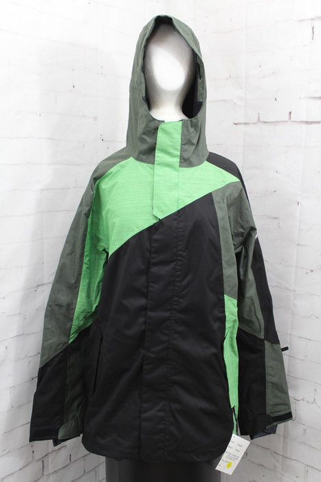 Ride Georgetown Snowboard Jacket, Mens Size Large, Black And Green New