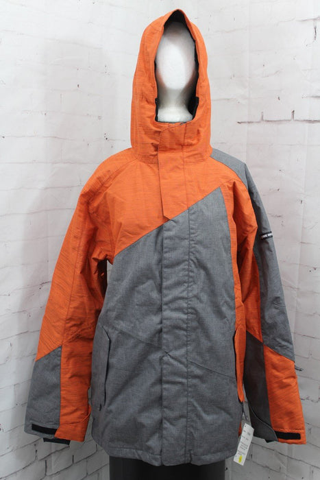 Ride Georgetown Shell Snowboard Jacket, Mens Large, Concrete (Gray) / Orange New