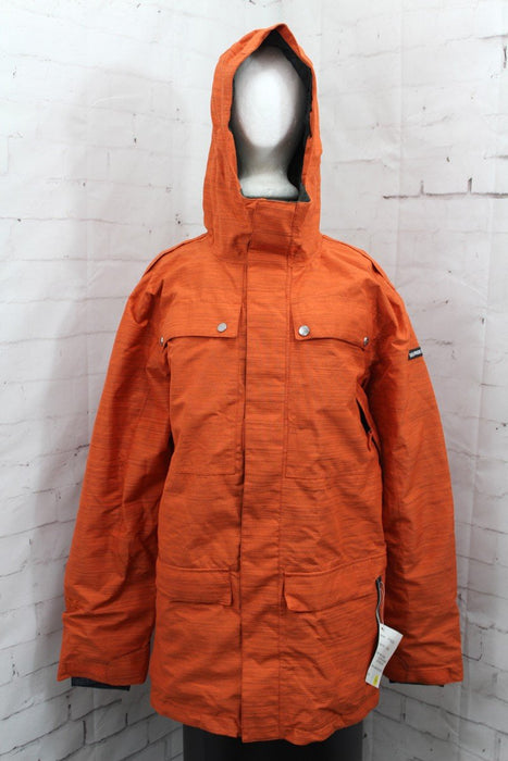 Ride Rainier Shell Snowboard Jacket, Men's Large ,Dark Orange Slub New