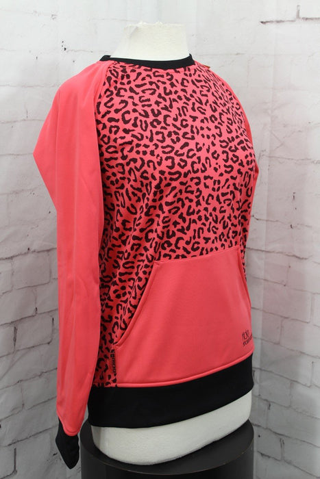 Ride Judkins Bonded Fleece Sweatshirt, Womens Medium, Strawberry Pink Cat Print