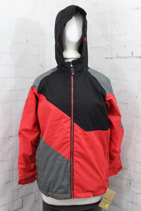 Ride Hemi Snowboard Jacket, Boys Youth Medium (10-12), Red / Black / Grey New