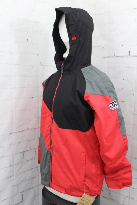 Ride Hemi Snowboard Jacket, Boys Youth Medium (10-12), Red / Black / Grey New