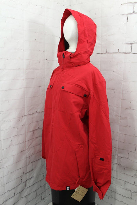 Ride Ballard Shell Snowboard Jacket, Men's Size Large, Red Twill New