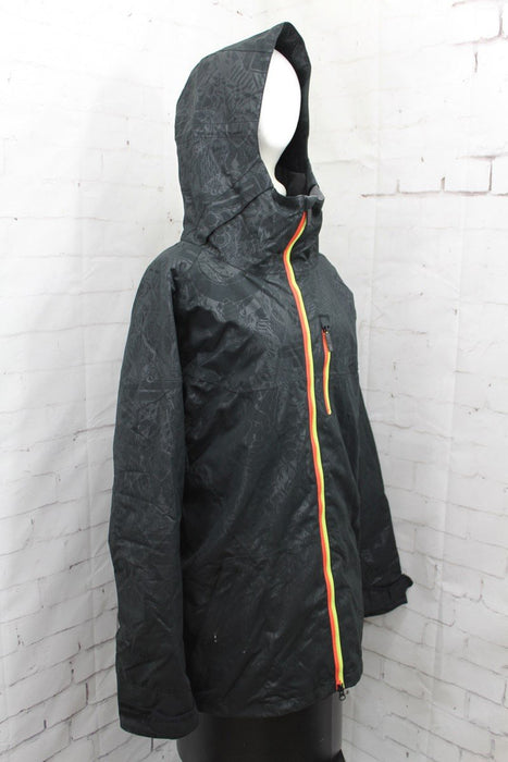 Ride Newport Snowboard Shell Jacket, Men's Size Large, Bruno Emboss Black New