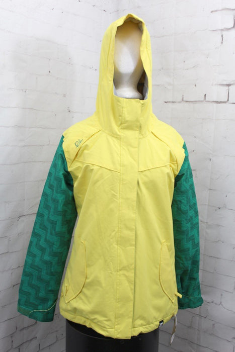Ride Broadview Insulated Snowboard Jacket Womens Medium Butta Twill / Yellow