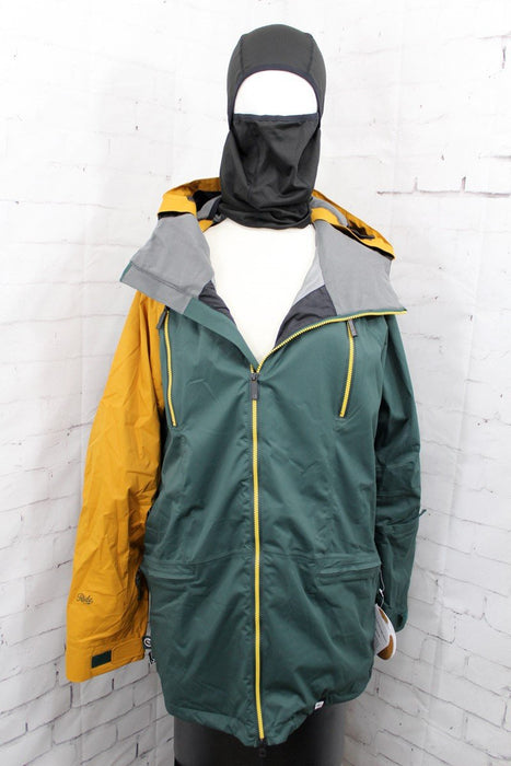 Ride Admiral Snowboard Shell Jacket, Men's Large, Dark Pine / Gold Twill