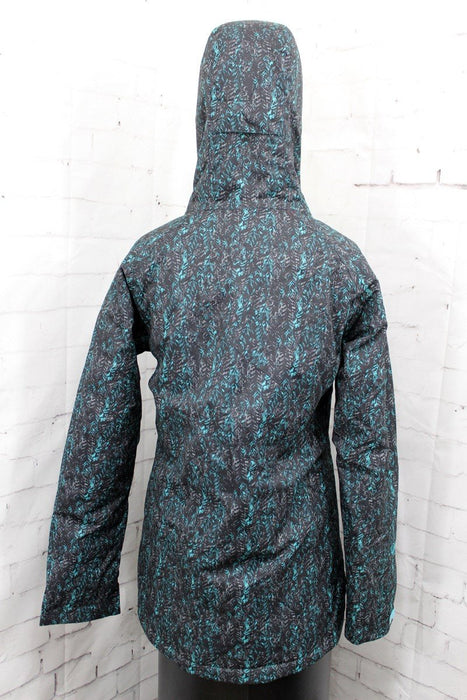 Ride Brighton Snowboard Jacket, Women's Medium, Blue / Black Stencil Print