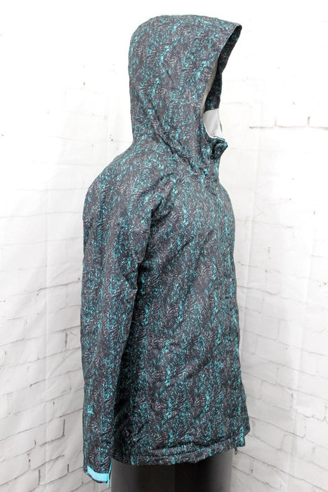 Ride Brighton Snowboard Jacket, Women's Medium, Blue / Black Stencil Print