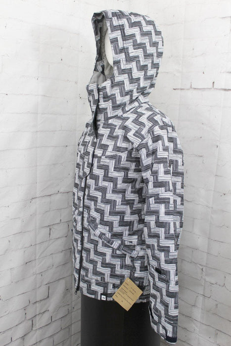 Ride Crown Insulated Snowboard Jacket, Women's Medium, Black / White Weave