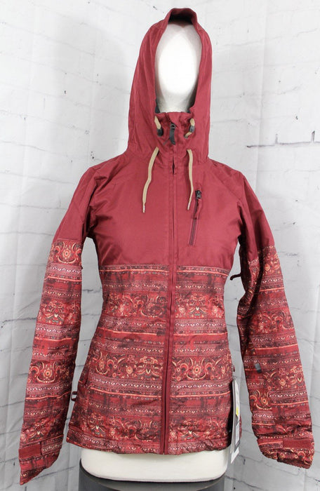 Ride Wedgewood Snowboard Jacket Womens Small, Pomegranate Magic Carpet Print