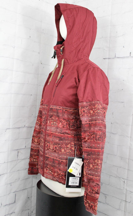Ride Wedgewood Snowboard Jacket Womens Small, Pomegranate Magic Carpet Print