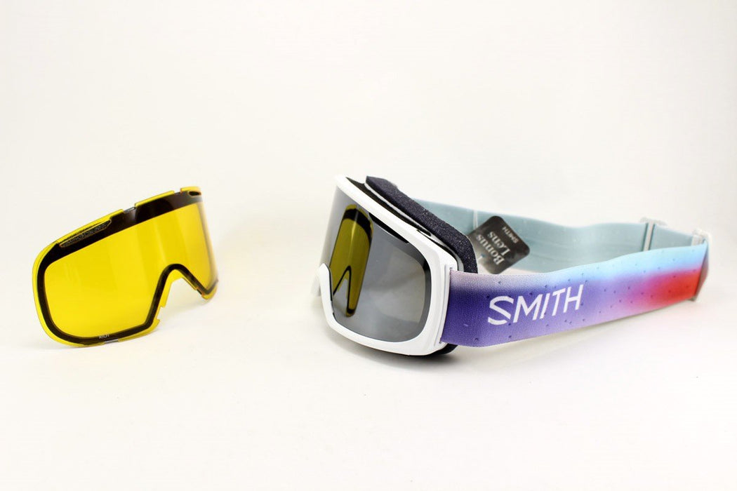 Smith Riot Ski / Snow Goggles Polar Vibrant, Sun Platinum Mirror Lens +Bonus New