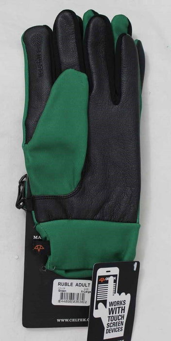 Celtek Ruble Touchscreen Gloves Green Mens Size XL Touchtec New Driving