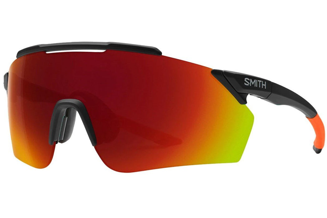 Smith Ruckus Sunglasses Matte Black Cinder, ChromaPop Red Mirror Lens New 2022
