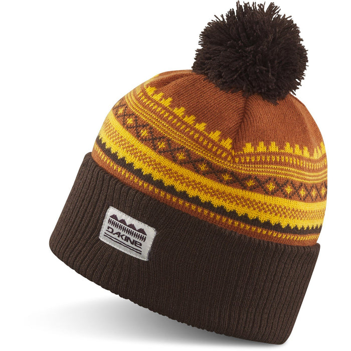 Dakine Shelby Jacquard Knit Pom Beanie Gingerbread / Mole New