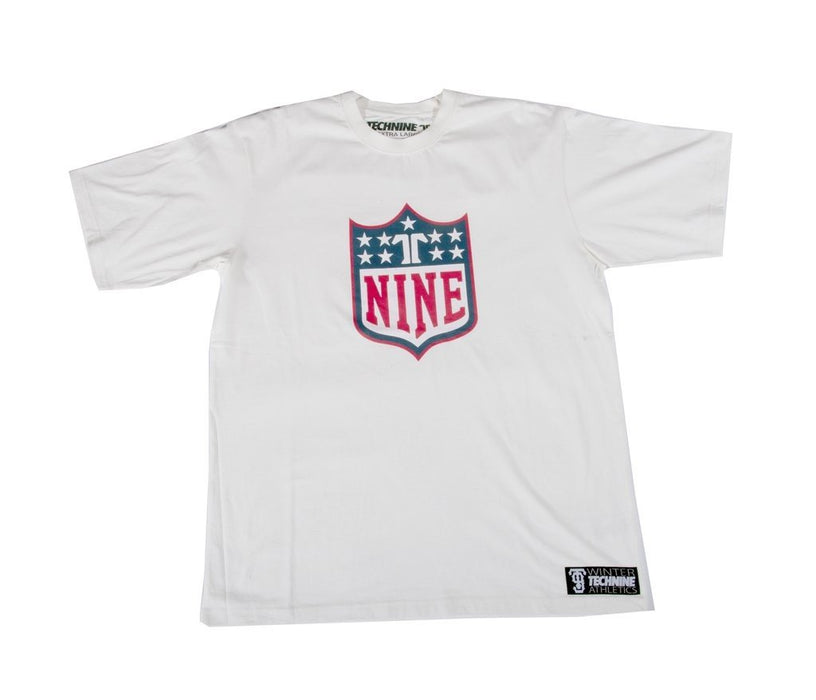 Technine Men's Shield Short Sleeve T-Shirt XXL Athletic White 2XL New