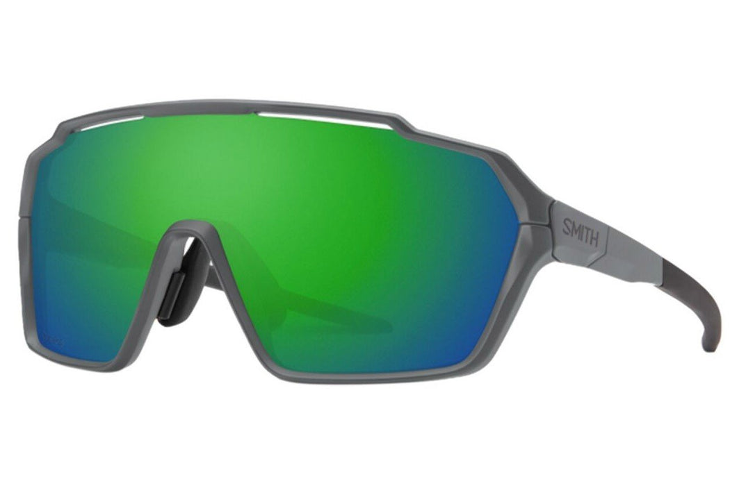 Smith Shift MAG Sunglasses Matte Cement Frame, ChromaPop Green Mirror Lens New