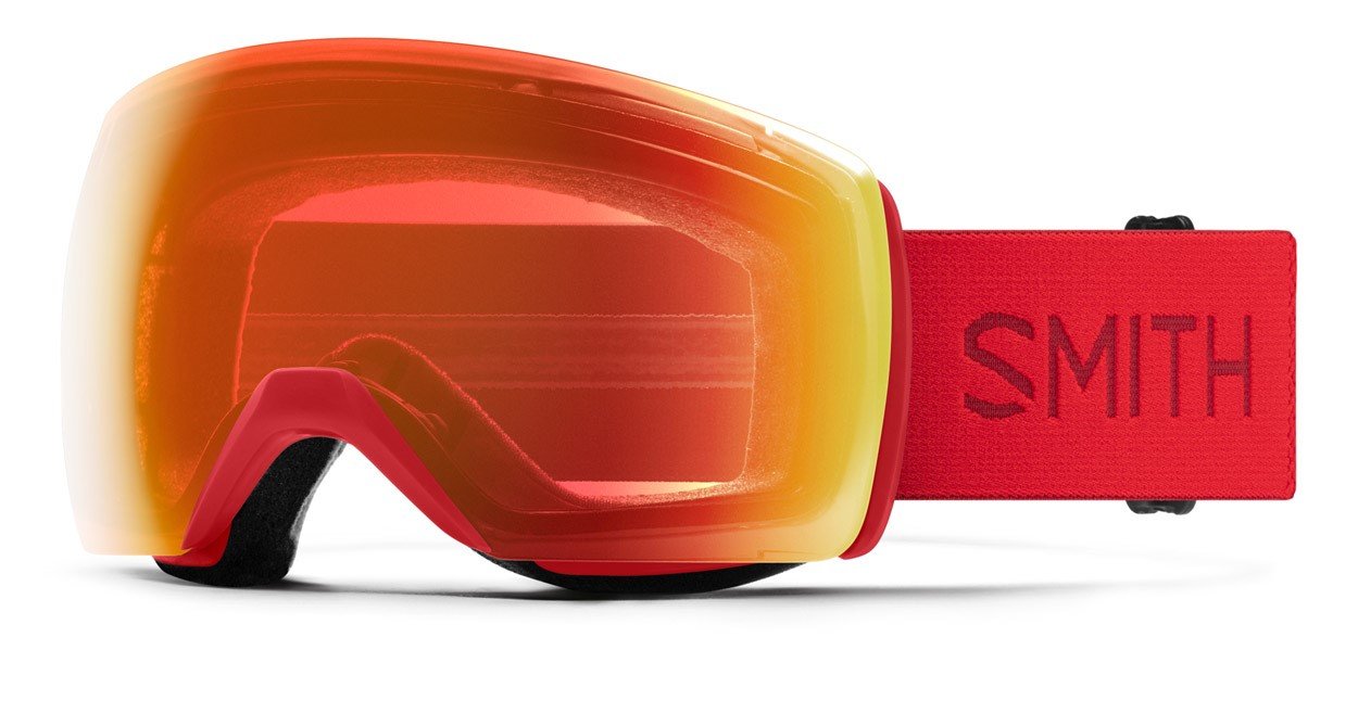 Smith Skyline XL Snow Goggles Lava Frame, Chromapop Everyday Red Mirror Lens New