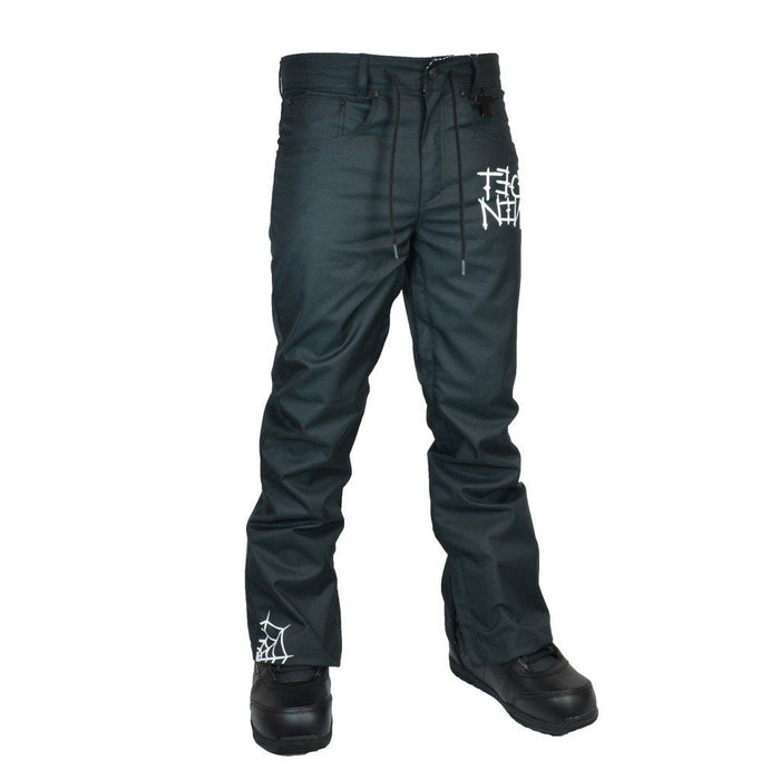 Technine Men's Slimish Denim Shell Snowboard Pants XL Black New