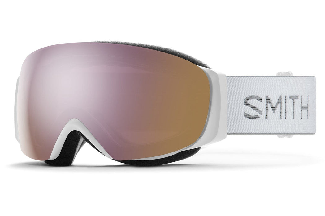 Smith I/O Mag S Snow Goggles White Chunky Knit, Everyday Rose Gold Mirror New 2023