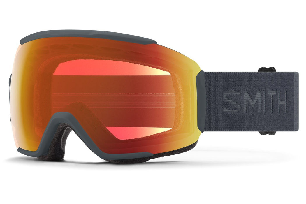 Smith Sequence OTG Ski/Snow Goggles Slate Frame, Everyday Red Mirror Lens New 2023