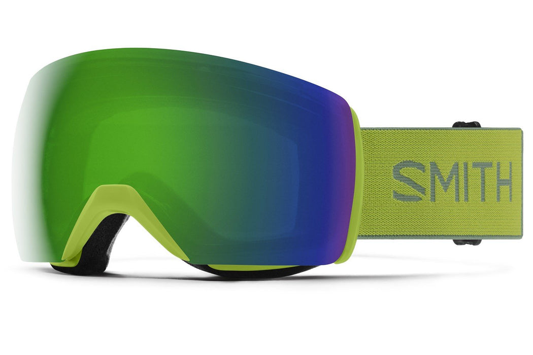 Smith Skyline XL Snow Goggles Algae Frame, Chromapop Sun Green Mirror Lens New