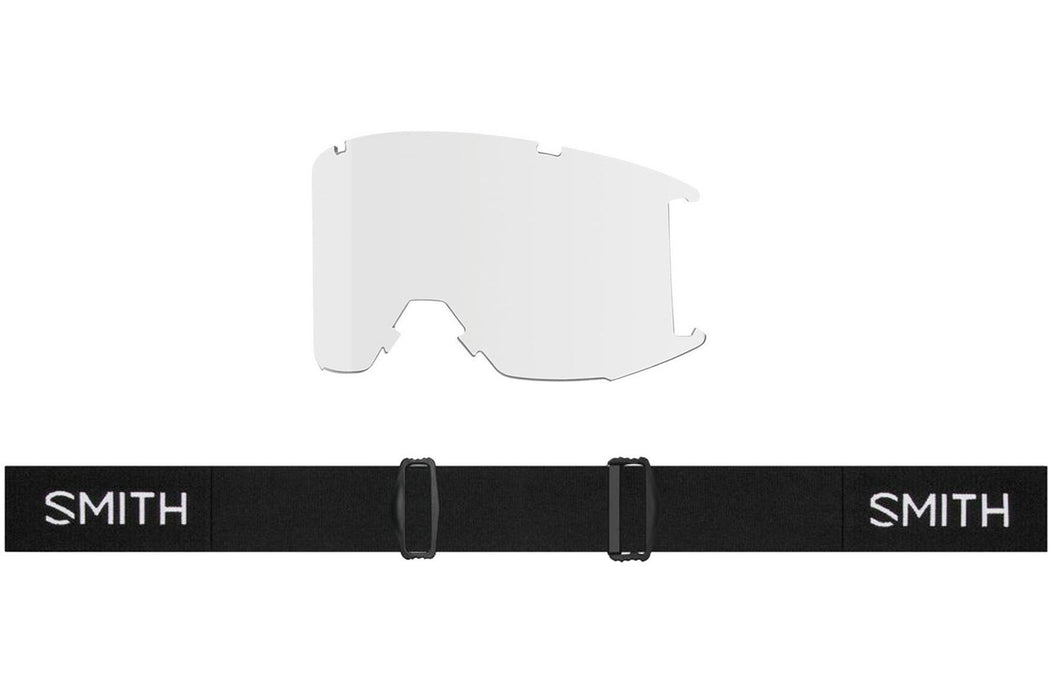 Smith Squad S Snow Goggles Black Frame, Everyday Green Mirror Lens +Bonus New 2023