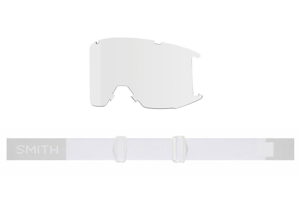 Smith Squad S Snow Goggles White Vapor Frame, Everyday Green Mirror Lens + Bonus