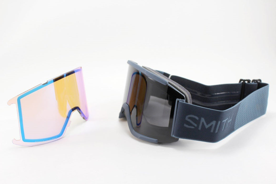 Smith Squad XL Snow Goggles French Navy, Chromapop Sun Black Lens + Bonus
