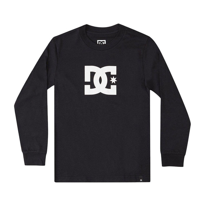 DC Star LS Long Sleeve Boys Youth T-Shirt Tee Shirt 12 / M Medium Black New