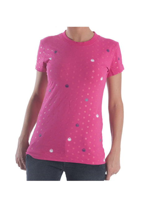 Nomis Stray Short Sleeve T-Shirt, Women's Extra Small XS, Pink w/ Polka Dots