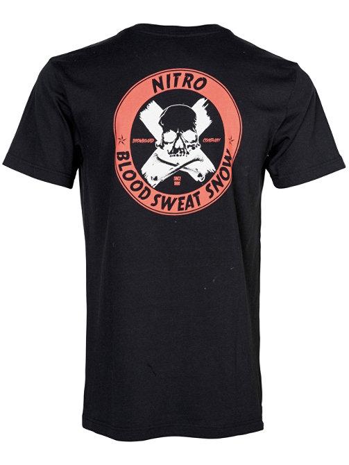 Nitro Sweat and Snow, Wicking Tech Short Sleeve T-Shirt, Men's Large, Black