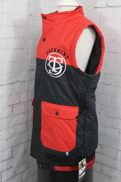 Technine Supa Puff Insulated Snowboard Jacket / Vest Mens Size Medium Black Red