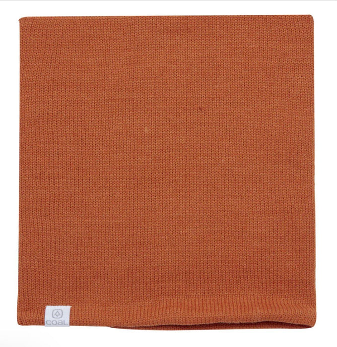 Coal The FLT NW Recycled Knit Gaiter Neck Warmer Burnt Orange New