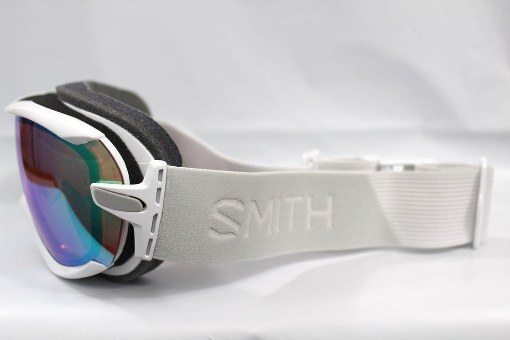 Smith Virtue Snow Goggles, White Vapor, ChromaPop Everyday Green Mirror Lens New