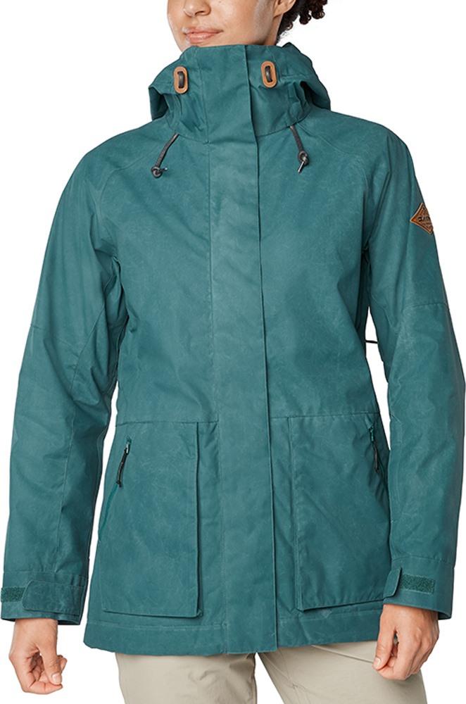 Dakine Weatherby Insulated Snowboard Jacket Women s Medium Deep Teal Boarderline Insanity