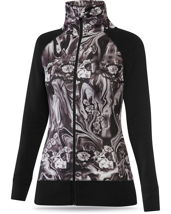 Dakine Women's Cara Full Zip Base Layer Jacket Top Medium Floral Melt New