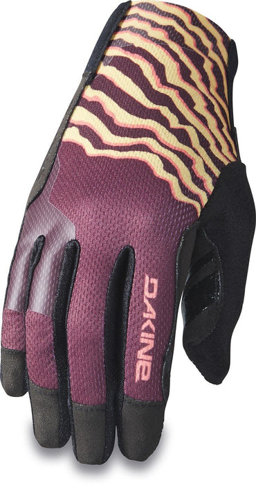 Dakine Covert Cycling Bike Gloves, Women's Medium Ochre Stripe / Port New