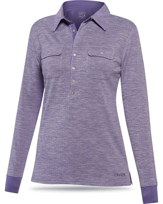 Dakine Eva Button Up L/S Base Layer Shirt Women's Medium Twilight Purple New