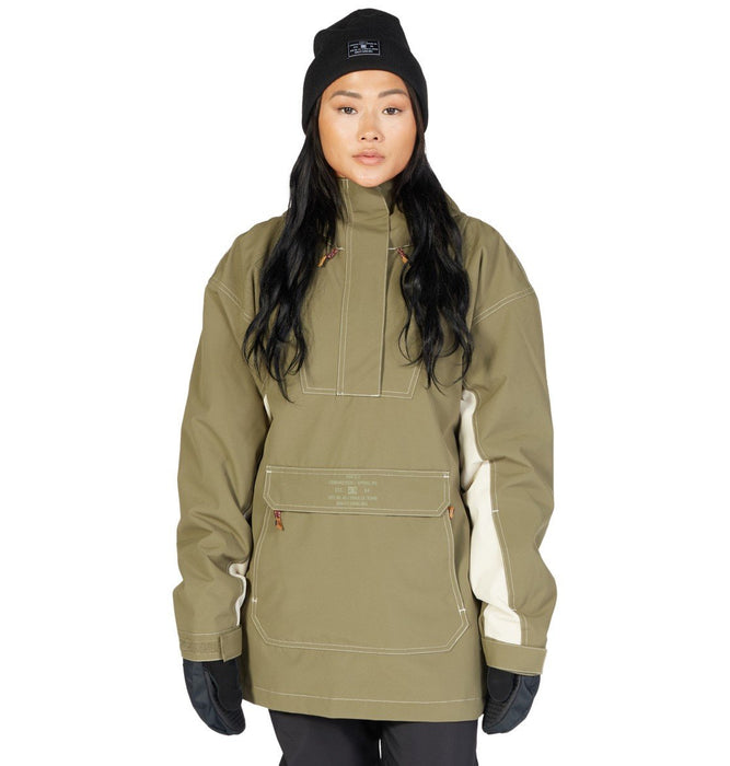 DC Savvy Anorak 10K Insulated Snowboard Jacket, Women's Medium, Ivy Green