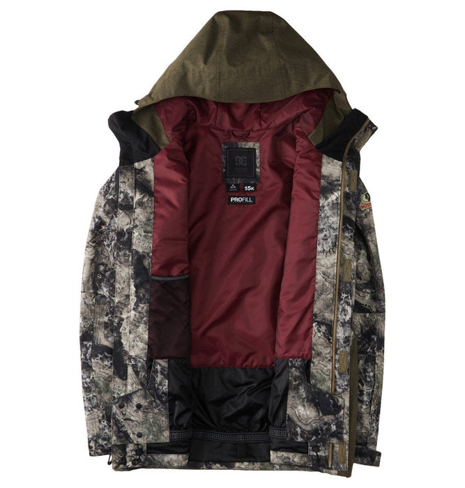DC Servo Insulated Snowboard Jacket Men's XL Mossy Oak Terra Coyote Camo New