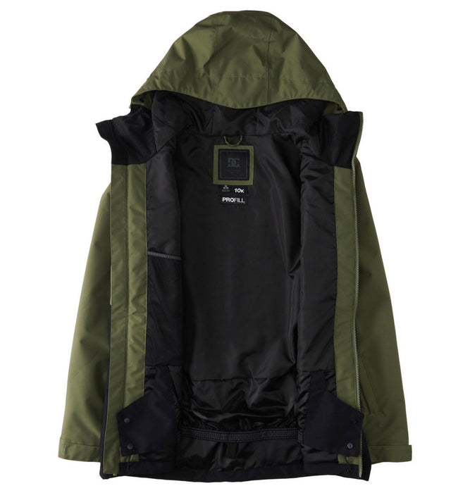 DC Basis Snowboard Jacket, Men's Size Large, Four Leaf Clover Green Black New