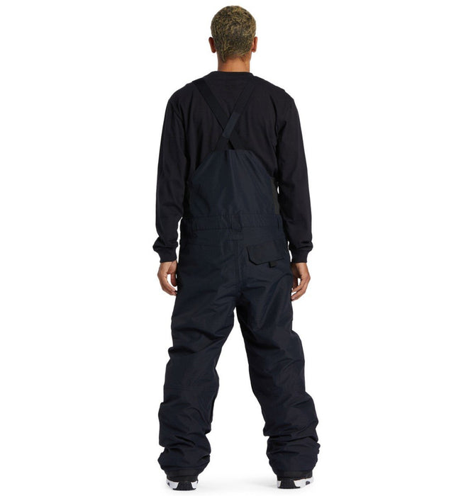 DC Shadow Bib 15K Shell Snowboard Pants, Men's XL Extra Large, Solid Black New