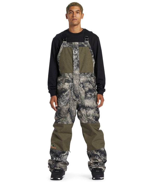 DC Shadow Bib 15K Shell Snowboard Pants Men's XL Mossy Oak Terra Coyote Camo New