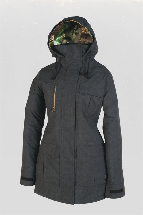 L1TA Audrey Insulated Snowboard Jacket Womens Size Small Black New